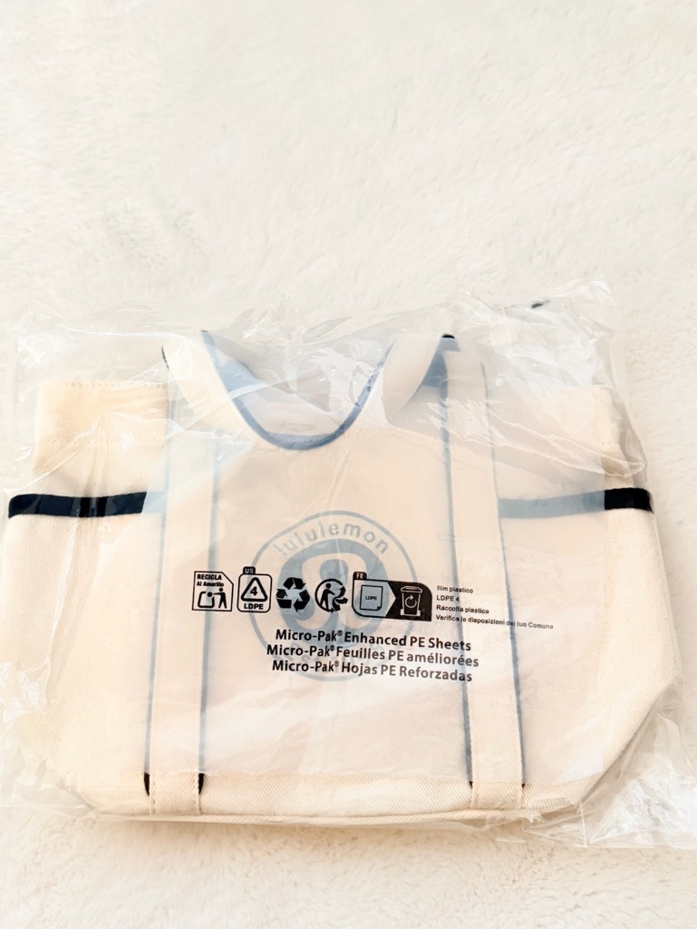 Lululemon Daily Multi-Pocket Mini Canvas Tote with Black Trim - Picture 12 of 13